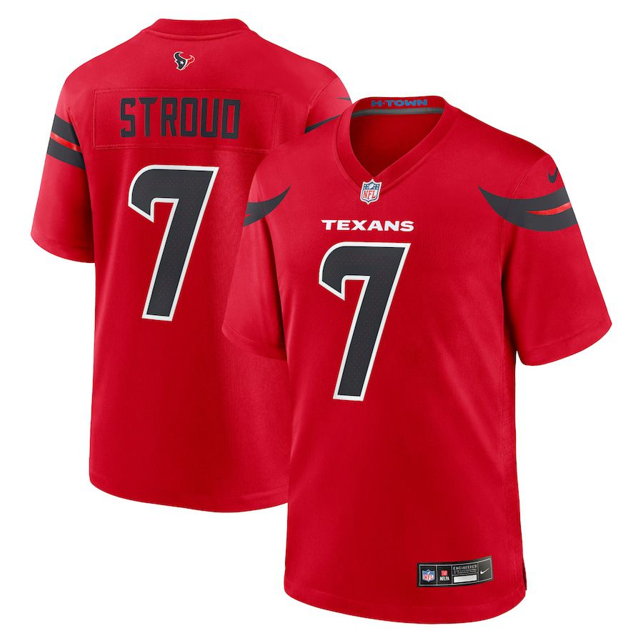 Men Houston Texans #7 C.J. Stroud Nike Red Alternate Game NFL Jersey->->NFL Jersey